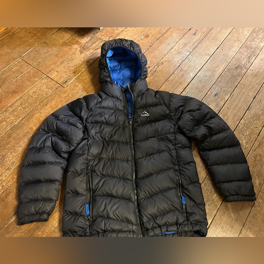 L.L. Bean Black Down filled Puffer Jacket